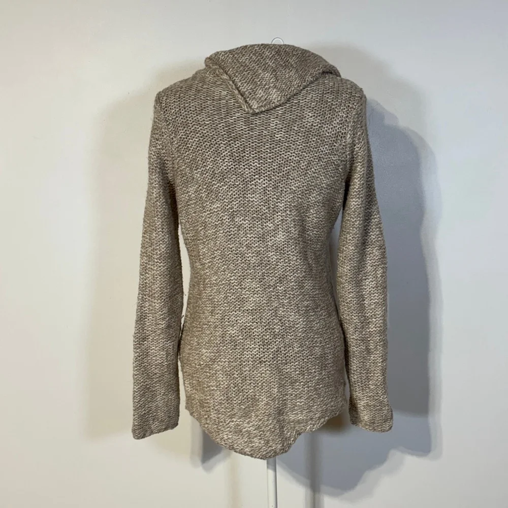 Anthropologie Moth Turtleneck Sweater Brown Beige Women’s Small Alpaca Blend - Picture 6 of 15
